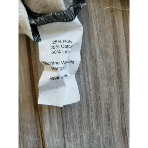 Noblu Alexandra Ilyin Brown & White Striped Dress Size XL Sleeveless Lagenlook - Picture 7 of 7